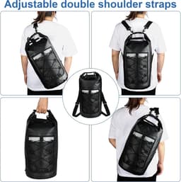 Bag Waterdichte tas, 20 liter, waterdicht, met lange dubbele verstelbare schouderriem, lichte rolltop, waterdichte rugzak voor kajakken, raften, zwemmen, kamperen — thumbnail 2