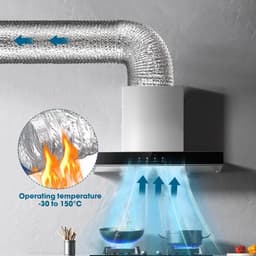 Afvoerslang Aluminium - Flexibele Slang Ventilatiebuis - Lucht Afvoeren - Dubbelwandig Folie - 100 mm x 2 m - Zilver — thumbnail 2