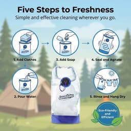 Dailygoods- Reistas Waterdicht - Draagbare Waszak - Compact Opvouwbaar - Voor Kleding - Reisbenodigdheden - Innovatieve Oplossing — thumbnail 2