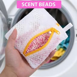 Dailygoods - 10 mini-wasnetten, waszakken met antiaanbaklaag voor wasmiddelcapsules, duurzame opbergzakken van polyester voor geurparels, wasorganizer voor reizen, ter bescherming van gevoelige stoffen — thumbnail 3