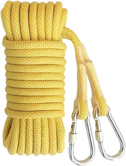 Kledinglijn - Waslijn Touw - Drogen Buiten - Windproof Ontwerp - 10 Meter - Geel — thumbnail 1