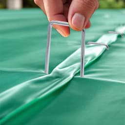 Dailygoods- Grondankers 100 stuks - Metalen bevestigingsankers - 15 cm x 3 cm - Stalen grondankers - Voor kunstgras/onweeddoek - Zilver — thumbnail 3