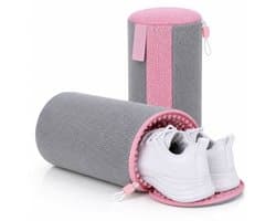 Schoenwaszak - Waszak voor schoenen - Herbruikbaar - Wasmachine&Droger - voor Sneakers en Tennisschoenen- Grijs/Pink