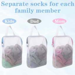 3D mesh waszakken 3-pack - duurzame rits waszakken - transparant met ophanglussen - ideaal voor delicate was - SnelShoppen — thumbnail 5