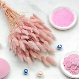Dekogras, gedroogd gras, siergras, hazenstaarten, lagurus, ovatus, fluweelgras, haasstaartgras, droogbloemen, natuurlijk boho, 120 - 150 stuks, 100 g, parelroze — thumbnail 4