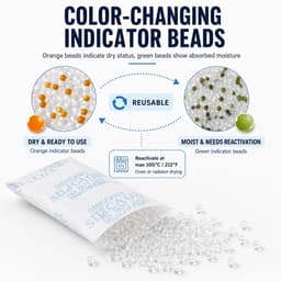 Silica Gel Zaken (30 x 10 g), Vochtontvochtiger met Oranje/Groene Indicator, Vochtbescherming voor Schoenen, Voeding, Elektronica, Camera's, Documenten en meer — thumbnail 5