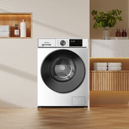 coocaa Galaxy A3-serie voorlader wasmachine, 9 kg, BLDC-motor, A-30%-klasse, bacterieverwijderingssysteem, stoomwas, snelwas 15 min, kinderslot, 15 programma’s, einde vertragen, babyverzorging [Energieklasse A] F902A3AВC0 — thumbnail 1