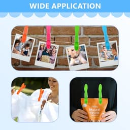 Wasknijpers met Mandje - Kleurmix - 7,3 x 1,4 x 3 cm - Windbestendige Plastic Wasknijpers met Antislip Grip - Voor Kleding en Huishoudelijk Gebruik — thumbnail 4