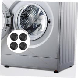 Wasmachine Voetjes - Apparaat Anti-trilpads - Geluid Verminderen - Zonder Gereedschap te Installeren - 10x10cm - Zwart — thumbnail 2