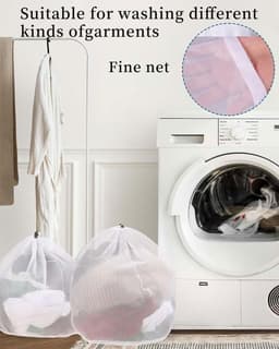 Wasmachine Wasnetten 40 x 50 cm met Trekkoord, Fijnmazige Waszakken voor Babykleding, Ondergoed en Sokken, Herbruikbaar en Duurzaam — thumbnail 2