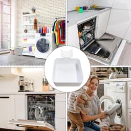 2 stuks Lekbak Wasmachine - Afvoerbak voor wasmachine - Afvalwaterbak van de wasmachine - Afvalwateropvangbak - 12 × 12cm - Geschikt voor wasmachines - Universeel - Wit - Kunststof — thumbnail 4