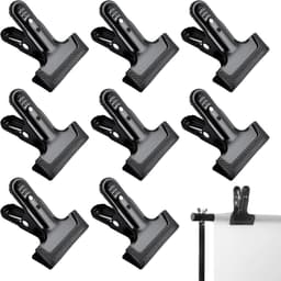 SnelShoppen - 8 Stuks Spring Clips Fotografie Achtergrond, Robuuste metalen klemmen met rubberen beschermhoes, Non-slip clips voor achtergronddrager, — thumbnail 1