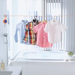 SnelShoppen - Uitrekbare Waslijn 8 Meter - Draagbare Kledinglijn voor Camping, Vakantie, Binnen & Buiten - Verstelbare Drooglijn in Oranje - Lichtgewi — thumbnail 5