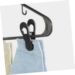 Kledinghangers met Clips - Waslijn Clips Hangers - Kleding Drogen - Windproof Ontwerp - 7 cm - Zwart — thumbnail 2