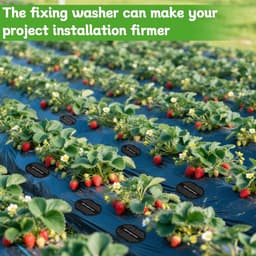 Onkruiddoek grondankers - Verzinkt Staal - 150 x 38 mm - U-haringen met Sluitringen - Voor Tuin en Landschap — thumbnail 5