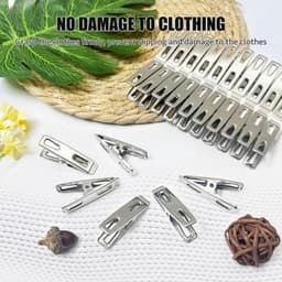 40 Stuks Kledingknijpers van RVS, Winddichte Klemmen voor Wasgoed, Snackzakken en Foto's in Huis, Keuken en Kantoor (4.5cm) — thumbnail 4