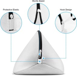 SnelShoppen - Mesh Waszakken met Duurzame Ritsen, Wasnetten voor Wasmachine, Schoenen en Kledingopslag voor Sneakers, Sokken, Bh's en Delicate Kleding — thumbnail 3
