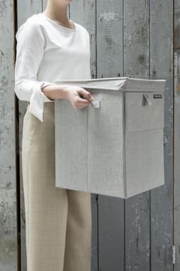 Brabantia Wasmand - met Deksel - Stapelbaar - 35 l - Grey — thumbnail 3