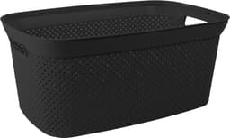 Storage Solutions wasmand - 35 liter - zwart - 54 x 34 x 23 cm - Kunststof - Draagmand — thumbnail 4