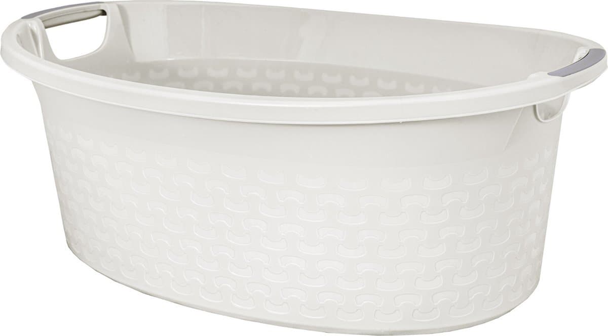 BRANQ - Wasmand Carter met handgrepen - Cotton 40L - Antiek wit — afbeelding 1