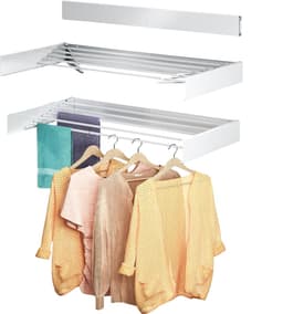 Home4u® Wanddroogrek Inklapbaar XXL - 100cm - Wasdroogrek - Droogrek Inklapbaar - Hangend - 6M lengte — thumbnail 1
