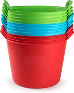 Plasticforte Flexibele emmer/kuip - groen - 42 liter - ECO kunststof - rond - 38 x 45 cm — thumbnail 3