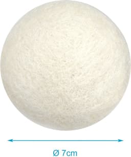 Intirilife 6-delige set Wasdrogerballen van 7 cm diameter witte katoenen - Om de droogtijd te verminderen elektriciteitsverbruik slijtage en kreukels — thumbnail 5