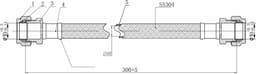 Sanifun Flexibele aansluitslang 10mm bi x 10mm bi 300 mm RVS — thumbnail 2