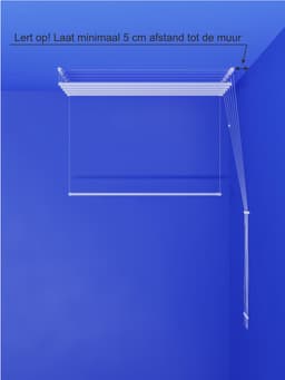 Heavy-duty Ruimtebesparend Plafond Droogrek - 6 stangen elk 80 cm lang — thumbnail 4