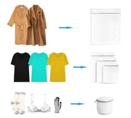 ForDig Waszakjes met Rits (5 stuks) - Wasnet - Waszakje Lingerie - Diverse Afmetingen - Wit — thumbnail 4