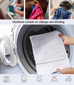 ForDig Waszakjes met Rits (5 stuks) - Wasnet - Waszakje Lingerie - Diverse Afmetingen - Wit — thumbnail 5