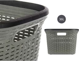 Kipit Wasmand - 36 L - Grijs - Hoge Kwaliteit - Wassorteerder - 36 x 25.5 x 53 CM — thumbnail 5