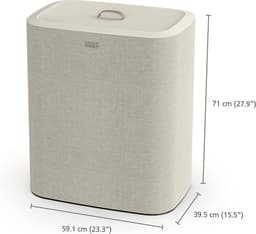 Joseph Joseph Tota Wasmand - 3 Compartimenten – Was Sorteren – 90 Liter - Ecru — thumbnail 2