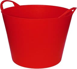 Flexibele emmer/kuip - rood - 42 liter - Opbergmand - Wasmand - 45 x 33 cm — thumbnail 1