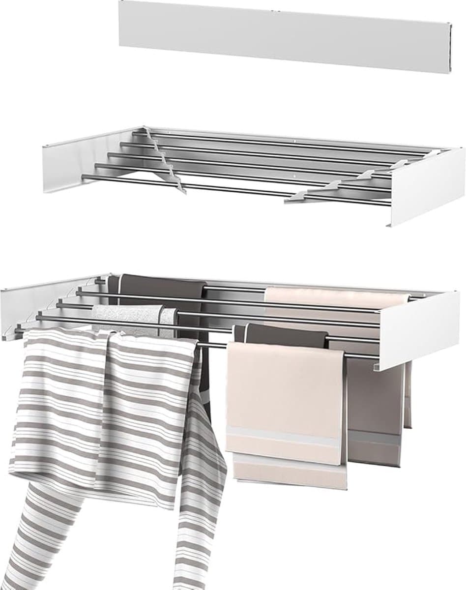 Wanddroogrek - Wasrek - Droogrek - Wand Droogrek - Wanddroogrek Inklapbaar - Was Drogen — afbeelding 1