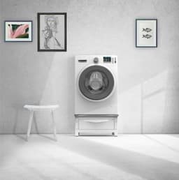 Verhoger voor Wasmachine of Droger met Uittrekbare Lade 28 L - Technopolymeer, Max. 250 Kg, Wit — thumbnail 3