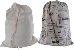 Bluvardi katoenen waszakken set van 2 stuks - XXL -natural cotton -laundry — thumbnail 1