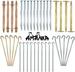 4 Stalen T-profiel Haringen - 300x25mm Tentharingen voor Harde Grond - Ankers en Tentnagels Haring Set — thumbnail 5