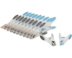 Soft grip wasknijpers -20x - kunststof - transparant - 8 cm