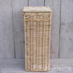 Migo Styling - Wasmand - Hoog - Smal - Met deksel - 31x31xH70 - Riet - Rotan - Naturel — thumbnail 2