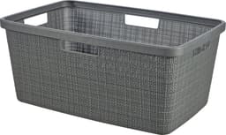 Curver Jute Wasmand met deksel 58L + Wasmand 46L - Donkergrijs — thumbnail 5