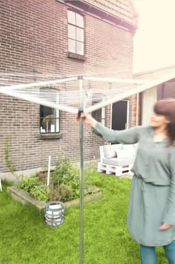 Brabantia Essential Droogmolen - met Betonanker - 50 m - Metallic Grey — thumbnail 5