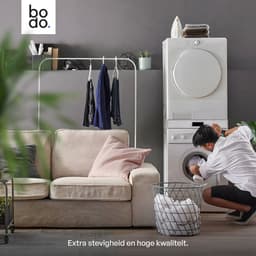 Bodo® Stapelkit - Tussenstuk met Opberglade - Wasmachine en Droger - Wit — thumbnail 3