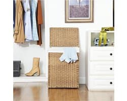 CALICOSY - Wasmand met 2 handvatten en afneembare zak - Natuurlijke rotanimitatie — afbeelding 1