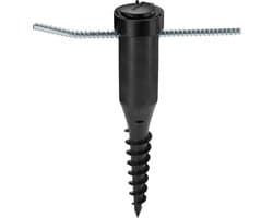 Leifheit droogmolen centreer bodemanker - incl. indraaistang - 50 mm diameter - zwart — afbeelding 1