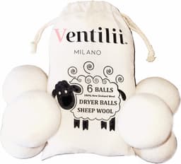 Witte XL drogerballen 6 stuks (7cm) van schapenwol - wasdroger drogerbol droger bal bol — thumbnail 1
