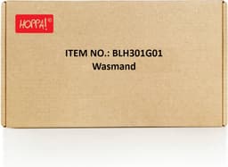 Hoppa! - Wasmand met 3 vakken - Oxford-stof - 3 x 38 L - 92,5 x 33 x 72 cm - zwart-grijs — thumbnail 2