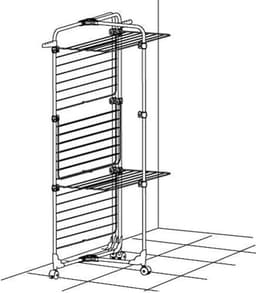 Droogrek voor binnen, wasrek / collapsible laundry rack - opvouwbaar — thumbnail 3