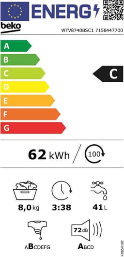 Beko WTV8740BSC1 - Wasmachine — thumbnail 2