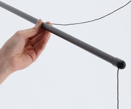 KADAX Plafondwasdroger, wasdroger voor het plafond 6, wanddroger met polyethyleen beklede stalen spijlen, plafonddroger draaglast 12 kg (6x110/zwart) — thumbnail 3